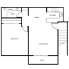 One bedroom floor plan